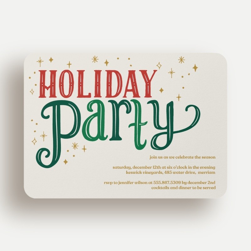 Lavonia Party Holiday Invitation