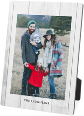Printed Weathered Faux Wood Portrait