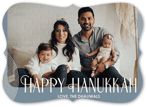 Dazzling Rings 5x7 Gray  Holiday Card