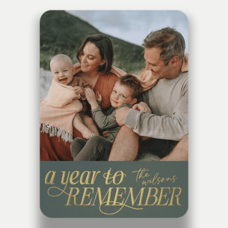 Looking Back New Year's Card