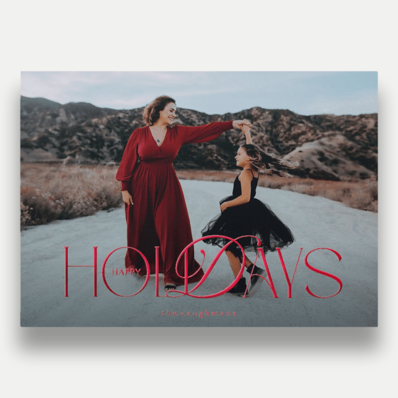 Elegant Flourish Holiday Card