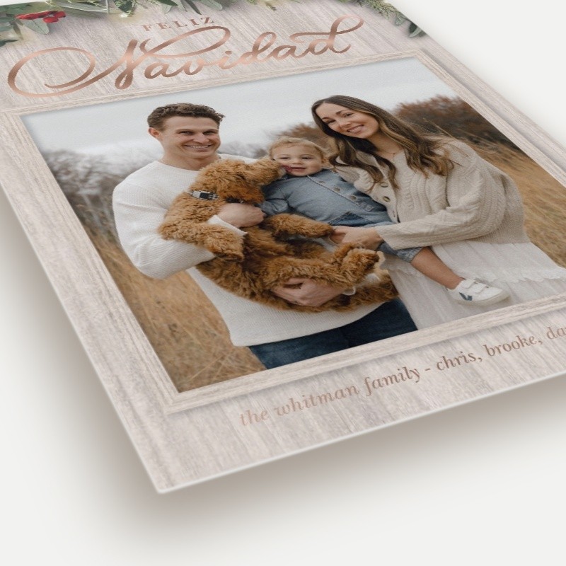 Farmhouse Greenery Holiday Card