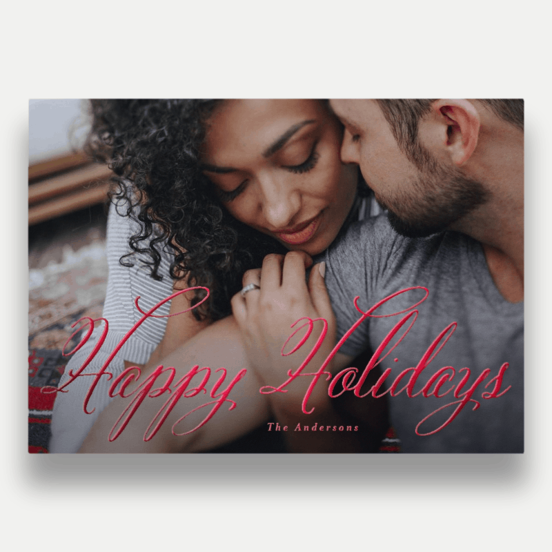 Simply Script Holiday Card