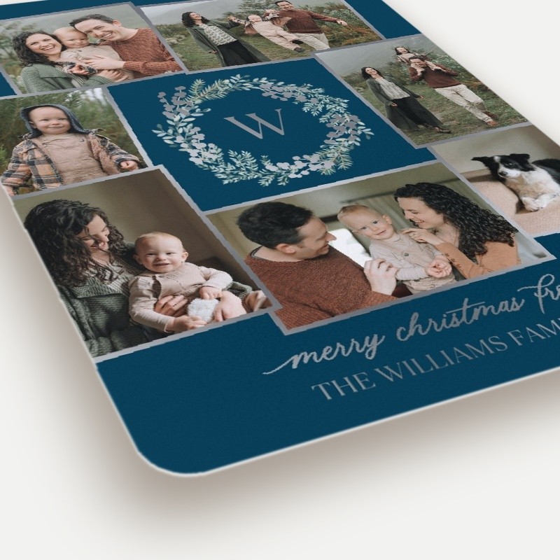 Wreath Monogram Holiday Card