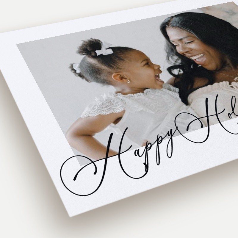 Swept Script Holiday Card