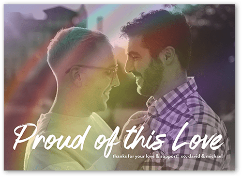 Proud Prism 5x7 White  Pride Card