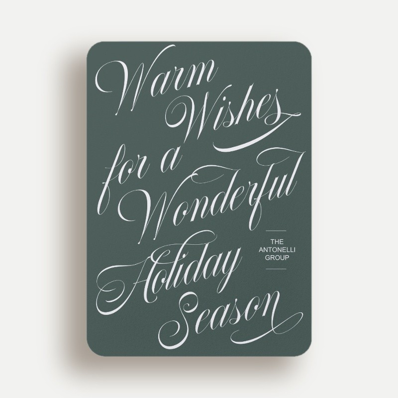 Elegant Calligraphy Holiday Card