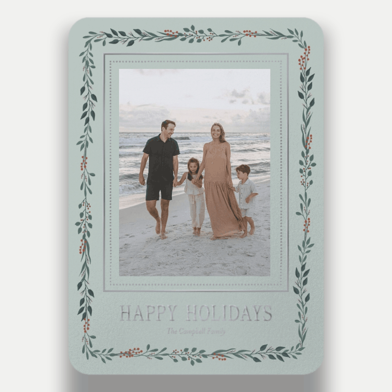 Garland Border Holiday Card