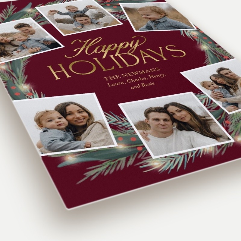 Encircled Wreath Holiday Card