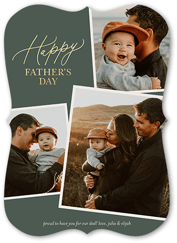 Stacked Frames Dad 5x7 Blue  Father's Day Card