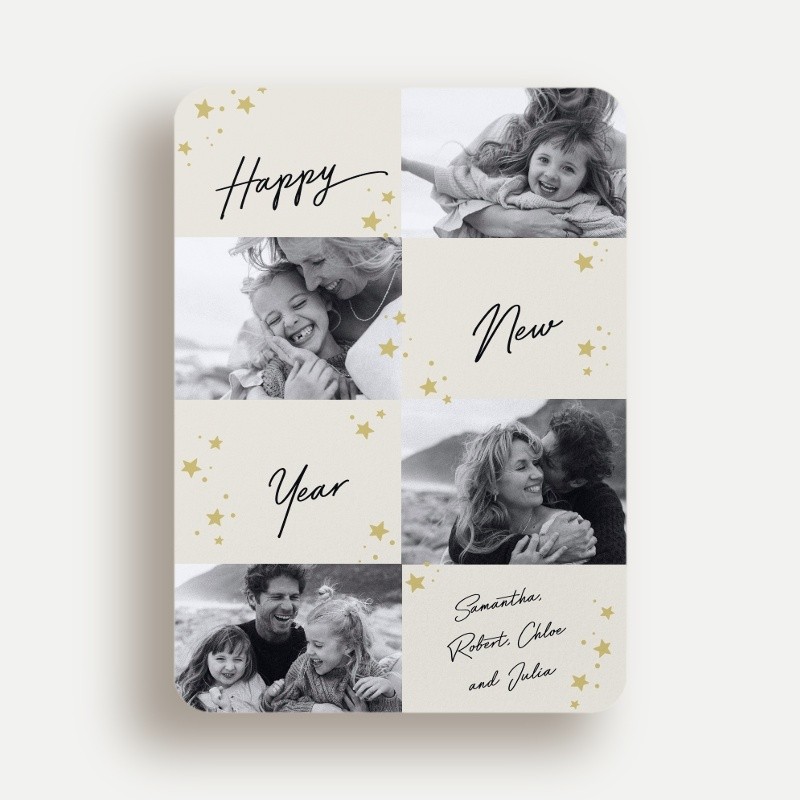Starry Script New Year's Card