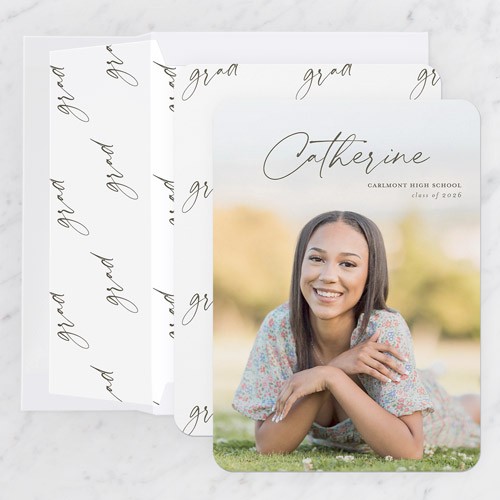 grad cards shutterfly Celebrate your with 10 FREE from our 2026 grad card collection announcements and invites, from timeless to trendy Signature Name 5x7 Stationery Card