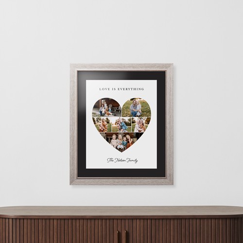 Filled Heart 16x20 White  Framed Print