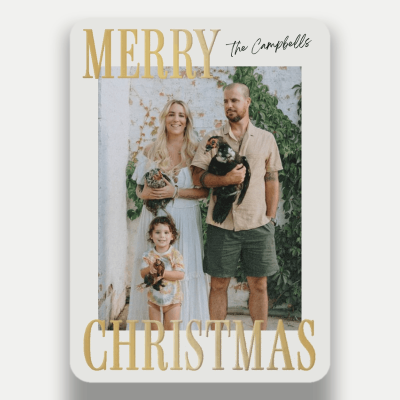 Bold Serif Holiday Card