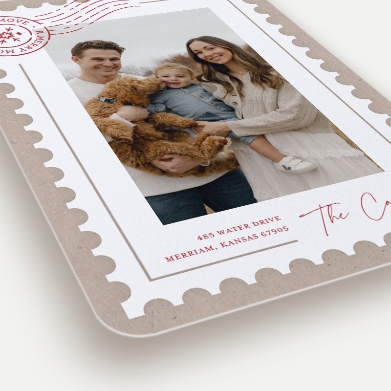 Merry Postmark Moving Announcement