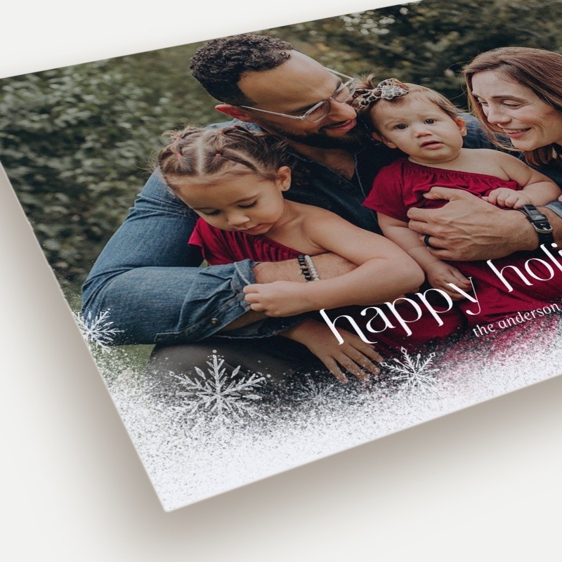 Snowy Overlay Holiday Card