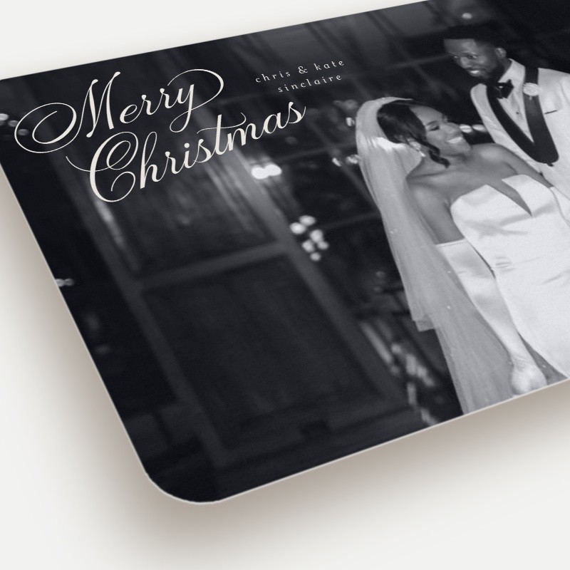 Sweeping Script Holiday Card