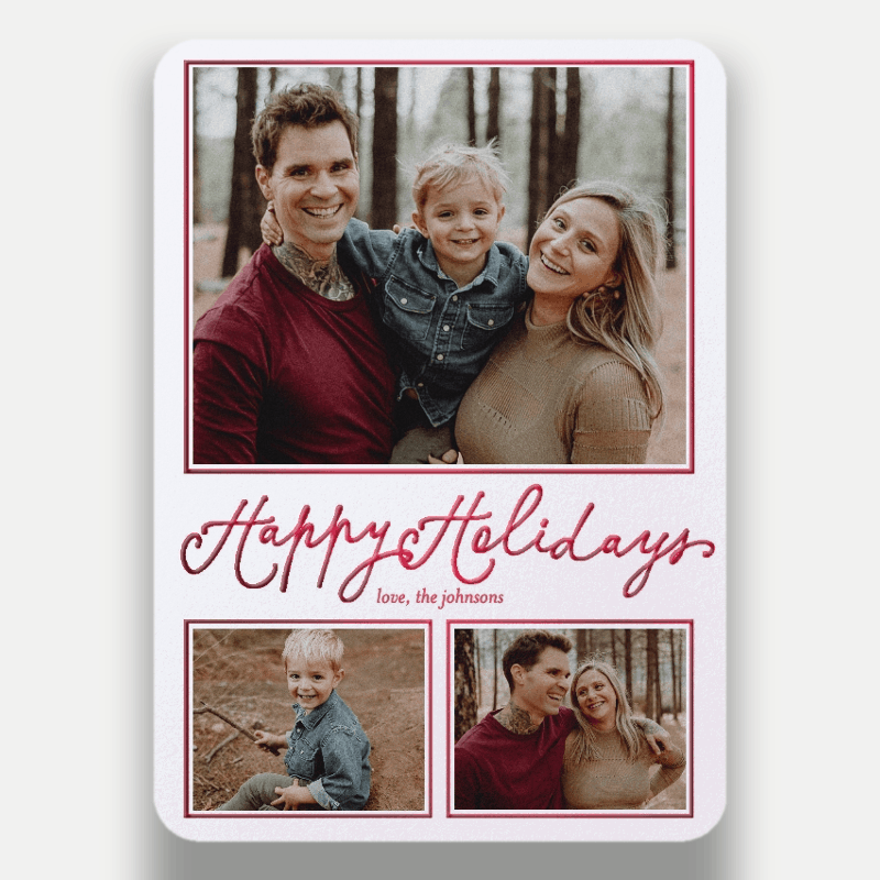 Framed Six Holiday Card
