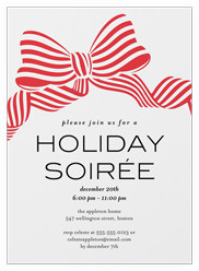 Striped Bow Invite