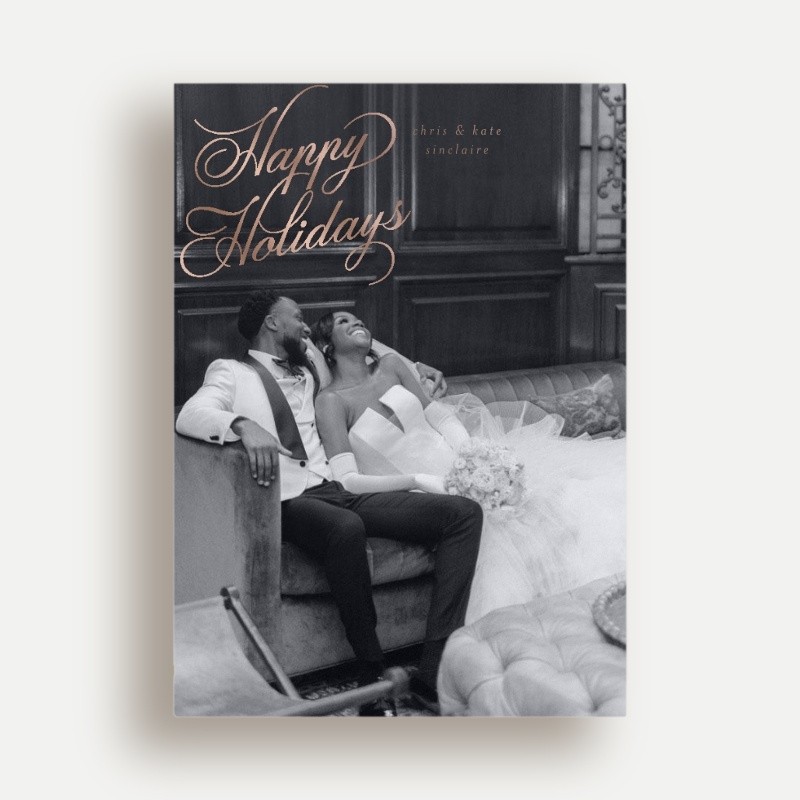 Sweeping Script Holiday Card