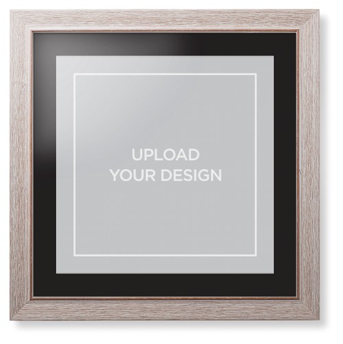 Framed Prints: Upload Your Own Design Portrait Rustic Modern Frame Black Top Mat White Bottom Mat 16x16 1 Photo Shutterfly