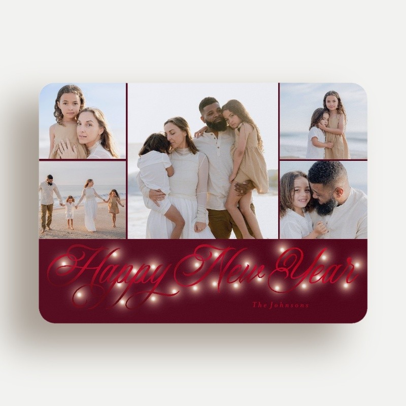 Glowing Flourish Holiday Card