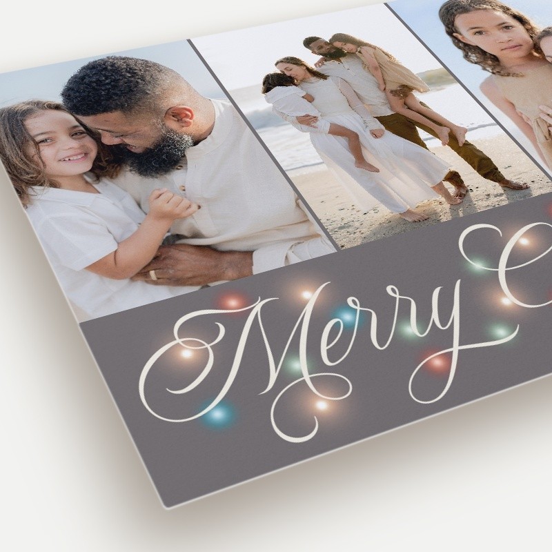 Lights Script Holiday Card