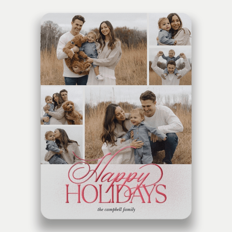 Elegant Trio Holiday Card