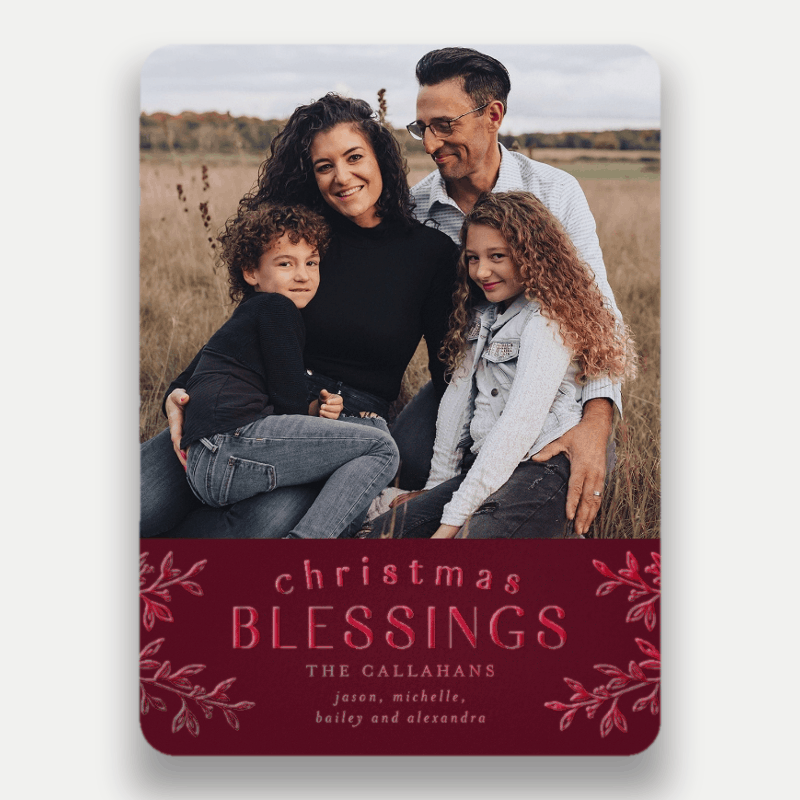 Foliage Frame Holiday Card