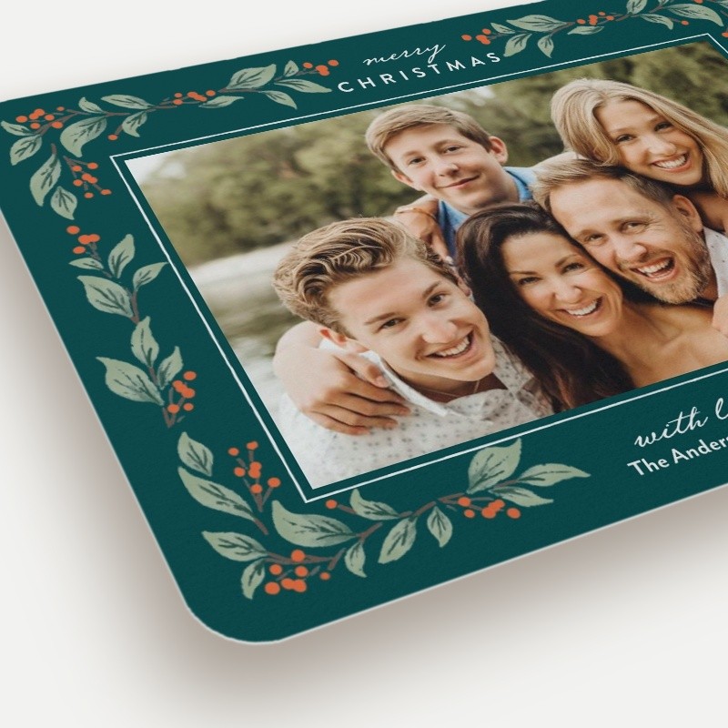 Botanical Border Holiday Card