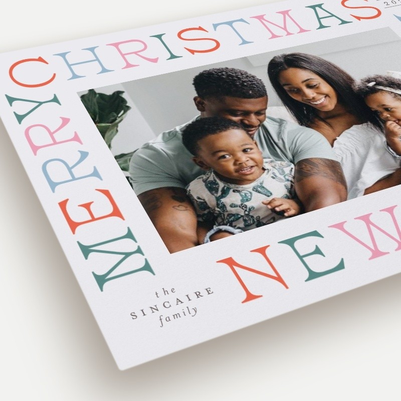 Wraparound Type Holiday Card