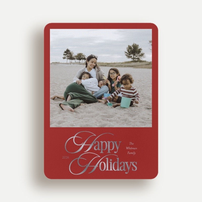Grand Collage Holiday Card Grand Collage 6x8 Red Holiday Card