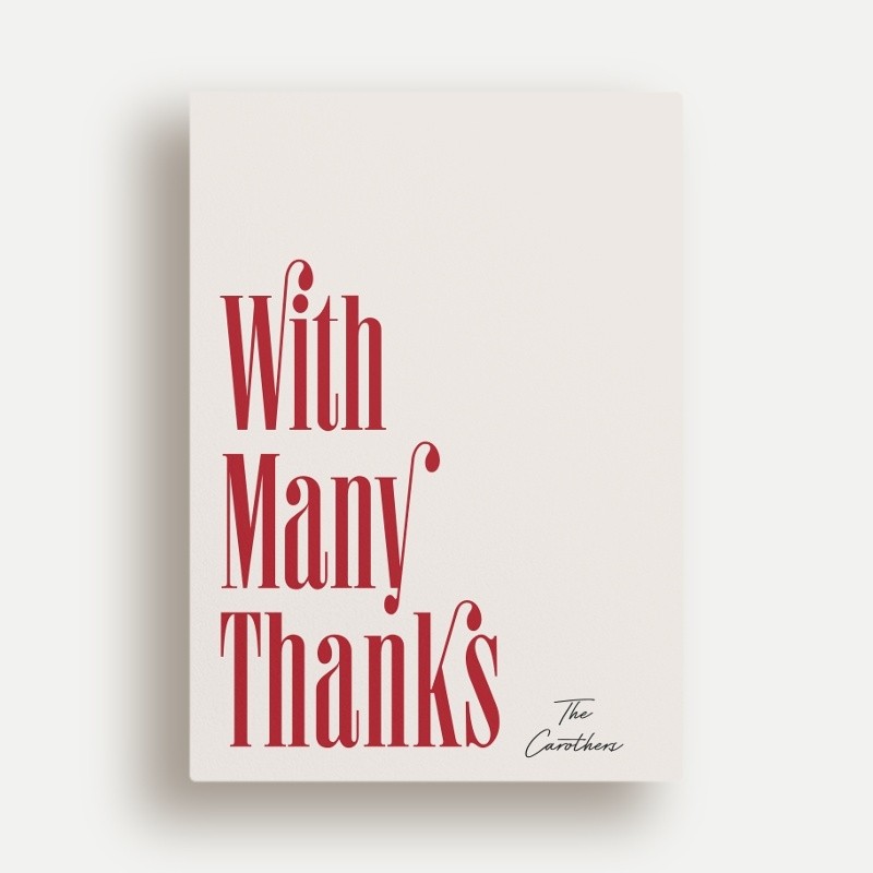 Retro Merry Thank You Card