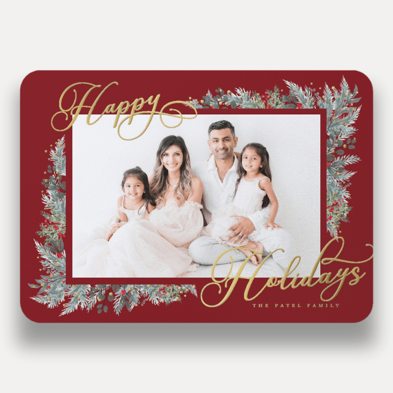 Wrapped Botanicals Holiday Card