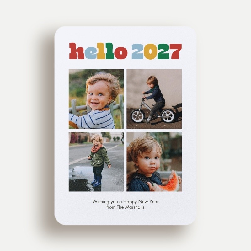 Hello Ahead New Year's Card