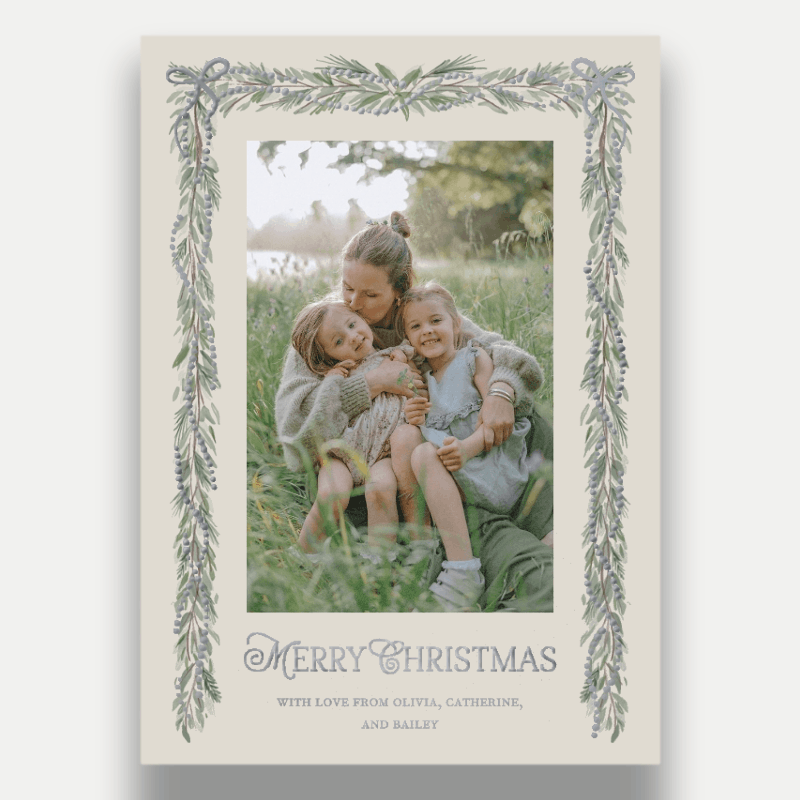 Bow Garland Holiday Card