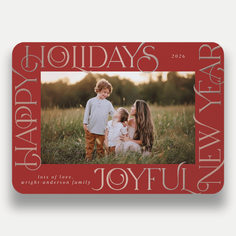 Word Frame Holiday Card