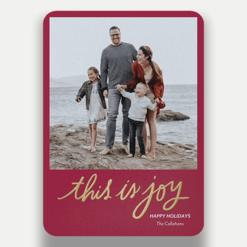 Handwritten Joy Holiday Card