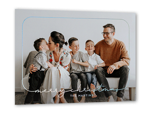 Writing Frame 5x7 White  Holiday Card