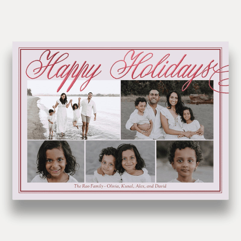 Grand Script Holiday Card