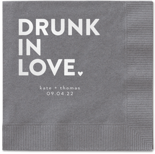 Custom White Metallic Napkins