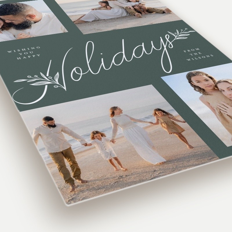 Botanical Script Holiday Card