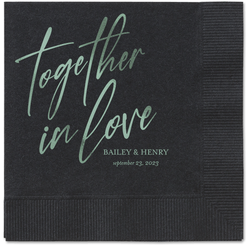 Custom Beverage Napkins for Wedding