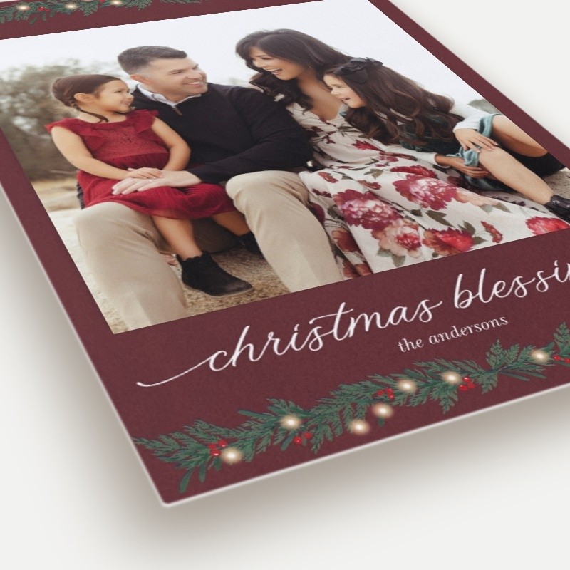 Berry Garland Holiday Card