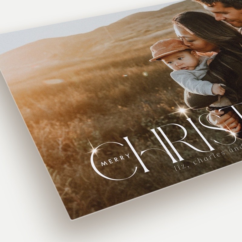 Sparkling Serif Religious Christmas Card