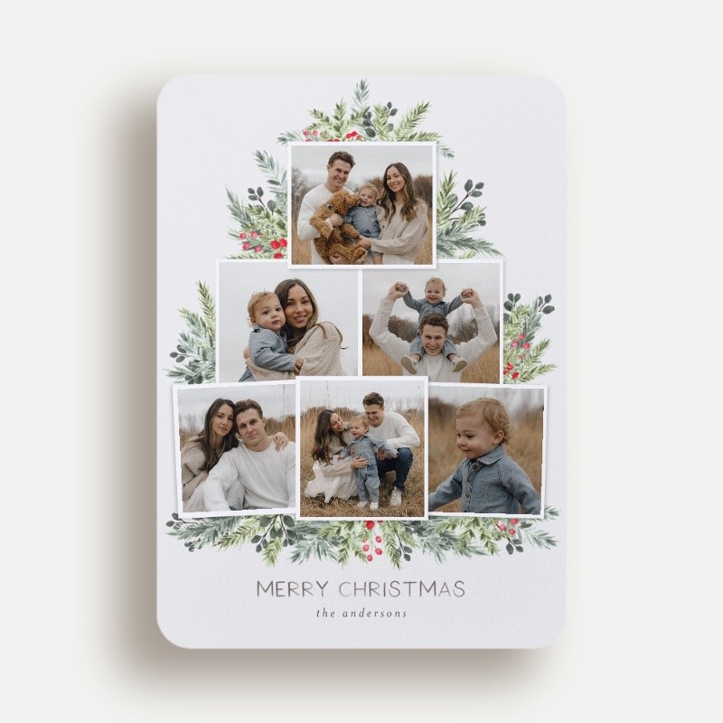 Watercolor Pine Holiday Card