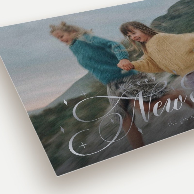 Sparkling Script New Year's Card
