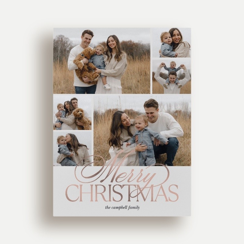 Elegant Trio Holiday Card