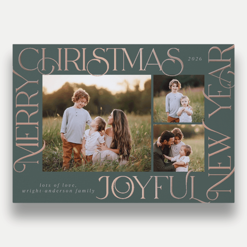 Word Frame Holiday Card