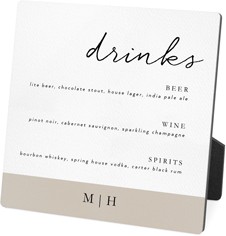 Wedding Menu Sign